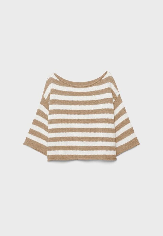 Strickpullover mit U-Boot-Ausschnitt Strickpullover mit U-Boot-Ausschnitt