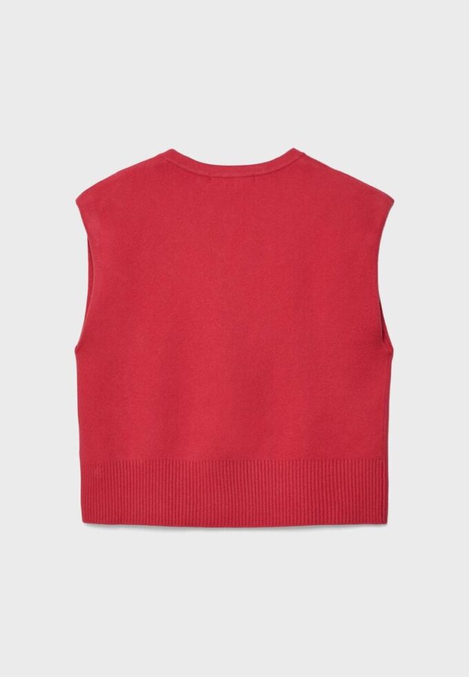 Strickweste mit gepolsterten Schultern Strickweste mit gepolsterten Schultern