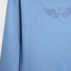 Sweatshirt mit U-Boot-Ausschnitt und Strassflügeln