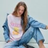 Sweety Kurzarm-T-Shirt mit Rundhalsausschnitt Sweety Kurzarm-T-Shirt mit Rundhalsausschnitt