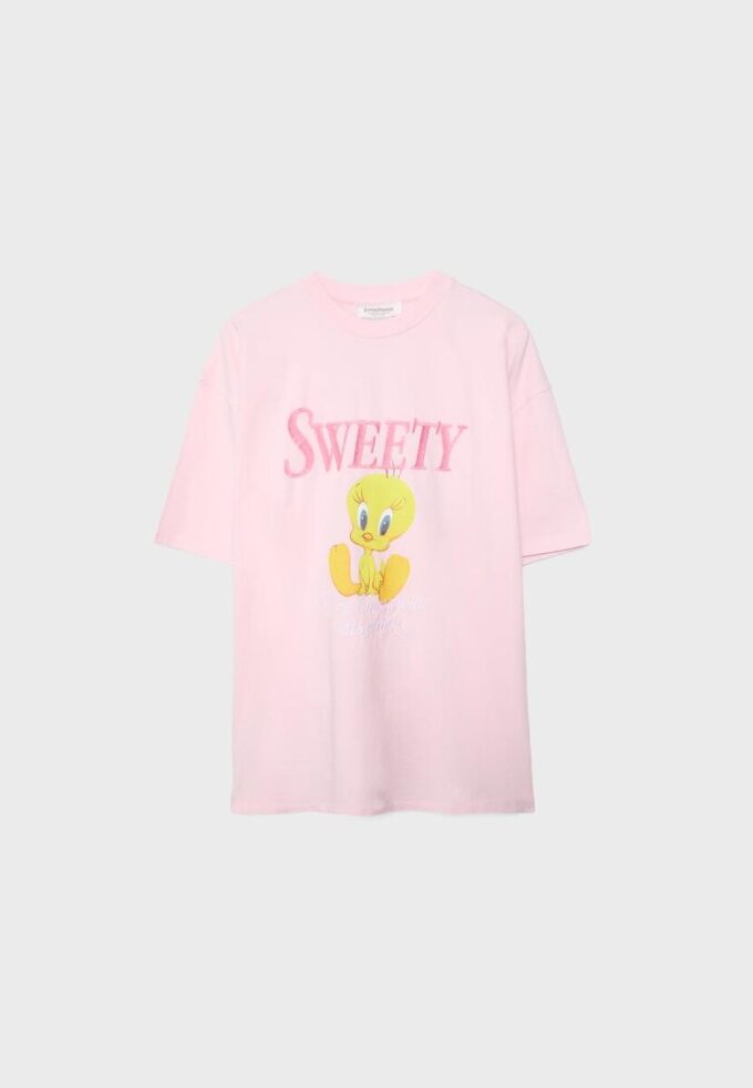 Sweety Kurzarm-T-Shirt mit Rundhalsausschnitt Sweety Kurzarm-T-Shirt mit Rundhalsausschnitt