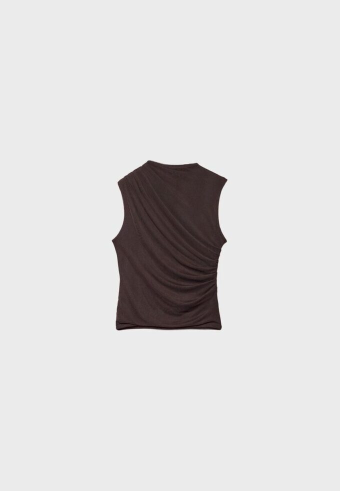 T-Shirt aus gerafftem Tüll T-Shirt aus gerafftem Tüll