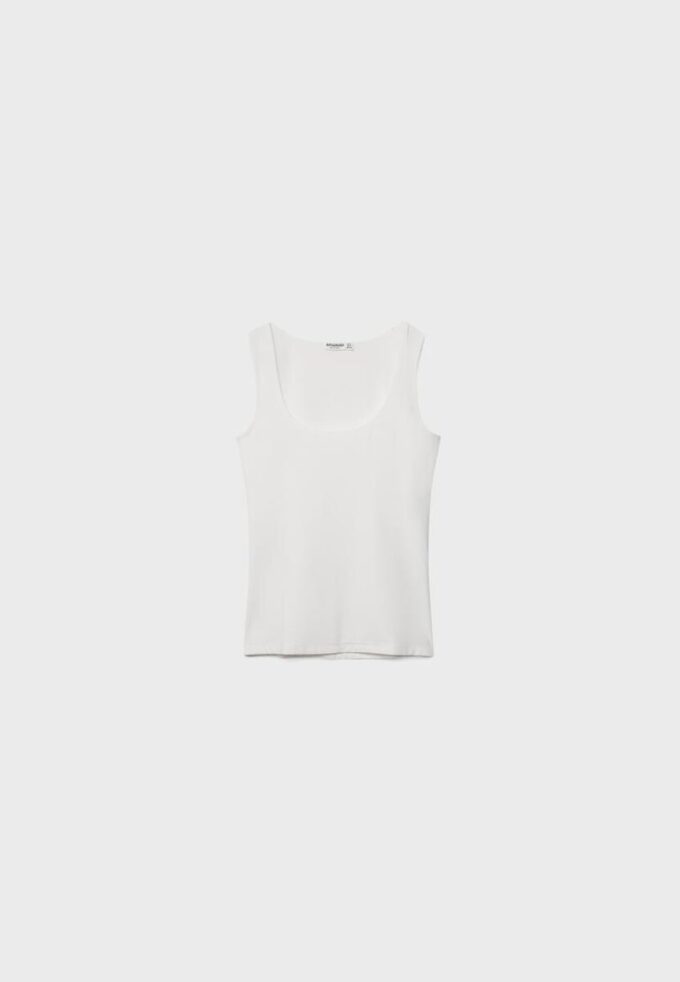 T-Shirt aus Polyamid mit breiten Trägern T-Shirt aus Polyamid mit breiten Trägern