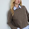 T-Shirt aus zwei Materialien T-Shirt aus zwei Materialien