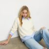T-Shirt aus zwei Materialien T-Shirt aus zwei Materialien