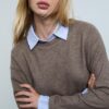 T-Shirt aus zwei Materialien T-Shirt aus zwei Materialien