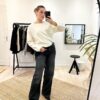 T-Shirt aus zwei Materialien T-Shirt aus zwei Materialien