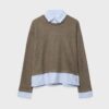 T-Shirt aus zwei Materialien T-Shirt aus zwei Materialien