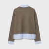 T-Shirt aus zwei Materialien T-Shirt aus zwei Materialien