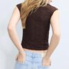 T-Shirt im Qipao-Stil aus Spitze T-Shirt im Qipao-Stil aus Spitze