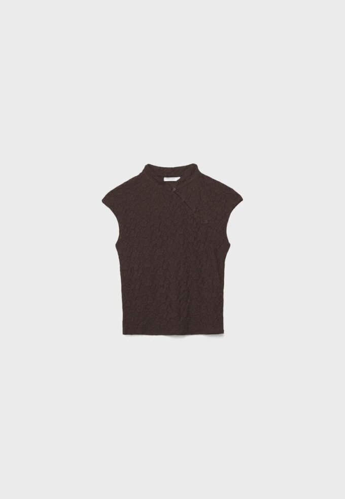 T-Shirt im Qipao-Stil aus Spitze T-Shirt im Qipao-Stil aus Spitze