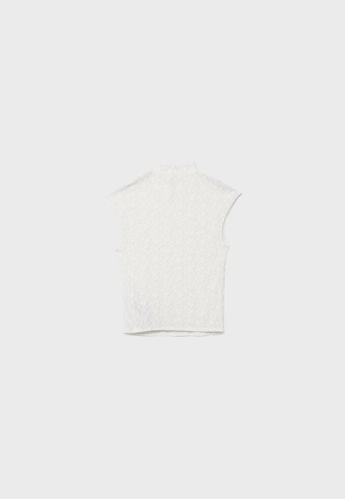 T-Shirt im Qipao-Stil aus Spitze T-Shirt im Qipao-Stil aus Spitze