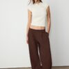 T-Shirt im Qipao-Stil mit Flockdruck T-Shirt im Qipao-Stil mit Flockdruck