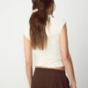 T-Shirt im Qipao-Stil mit Flockdruck T-Shirt im Qipao-Stil mit Flockdruck