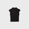 T-Shirt im Qipao-Stil mit Flockdruck T-Shirt im Qipao-Stil mit Flockdruck