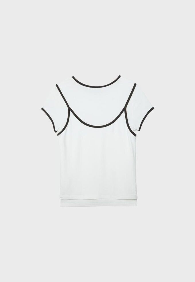 T-Shirt mit doppeltem Kontrast