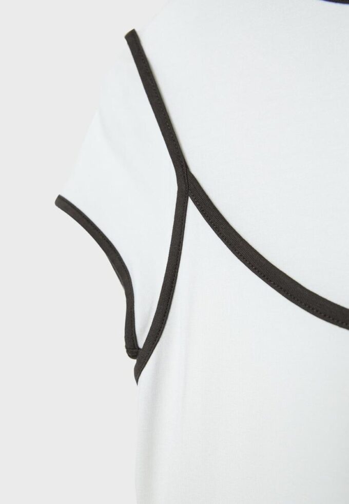 T-Shirt mit doppeltem Kontrast