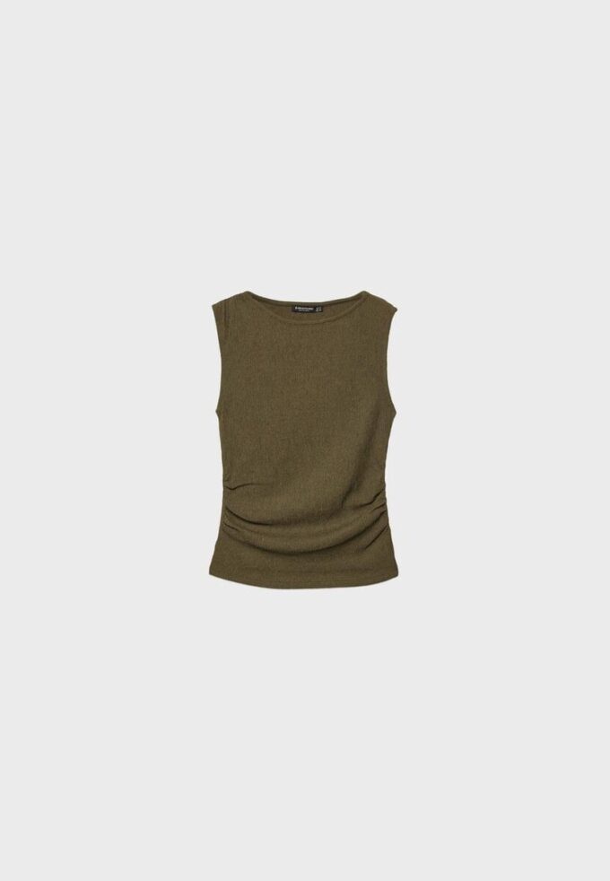 T-Shirt mit geraffter Struktur T-Shirt mit geraffter Struktur