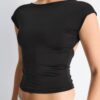 T-Shirt mit offenem Rücken