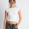 T-Shirt mit offenem Rücken