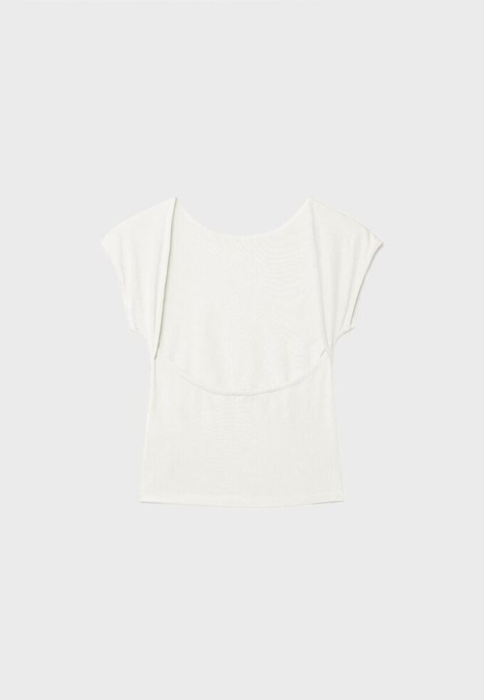T-Shirt mit offenem Rücken