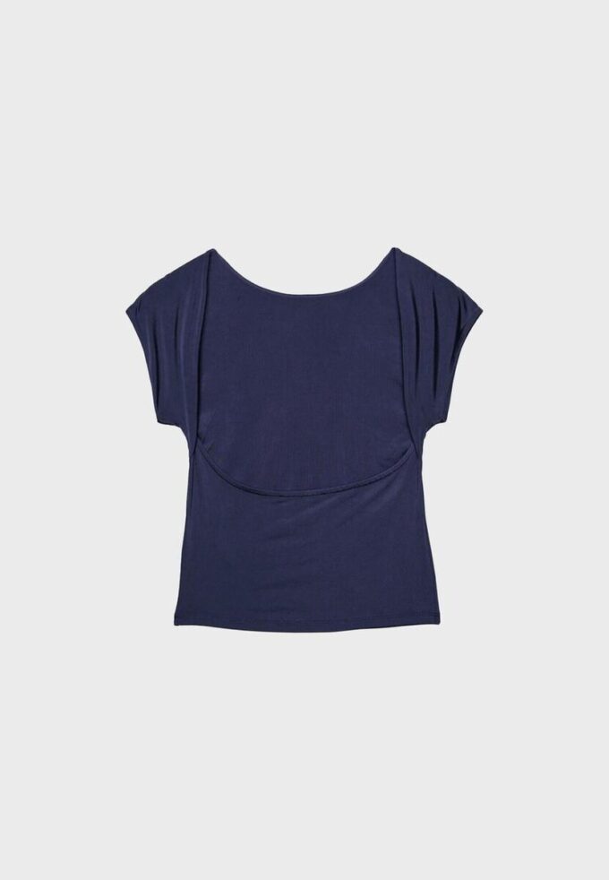 T-Shirt mit offenem Rücken
