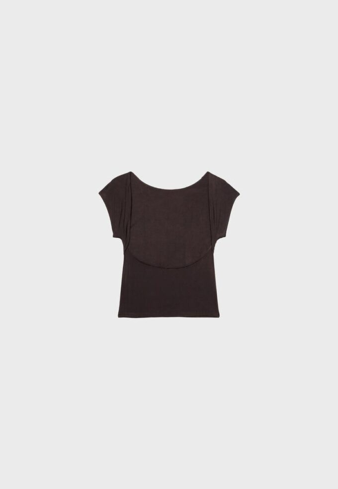 T-Shirt mit offenem Rücken