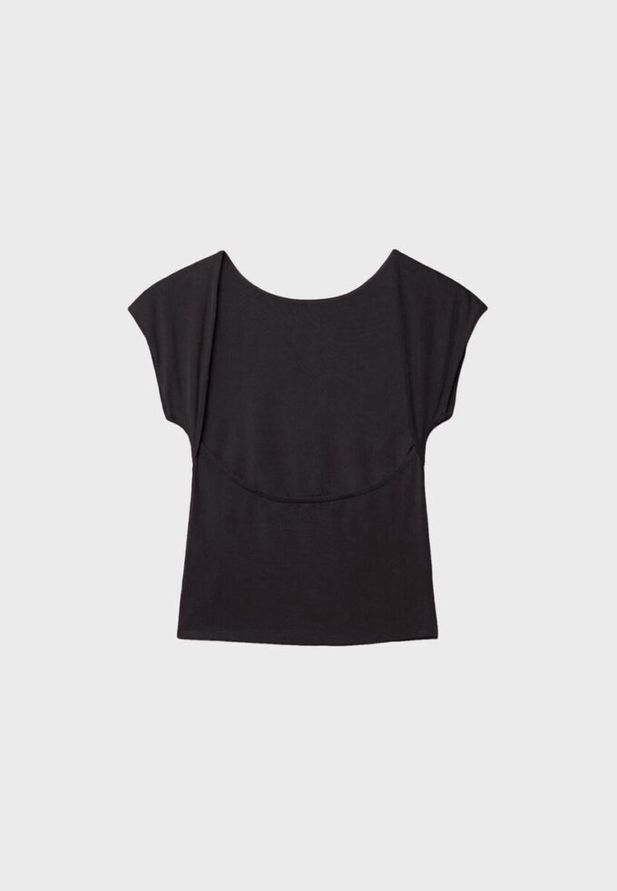 T-Shirt mit offenem Rücken