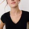 T-Shirt mit V-Ausschnitt und kurzen Ärmeln
