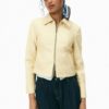 Taillierte Jacke in Lederoptik