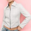 Taillierte Jacke in Lederoptik Taillierte Jacke in Lederoptik