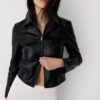 Taillierte Jacke in Lederoptik Taillierte Jacke in Lederoptik