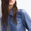 Taillierte Jacke in Lederoptik