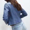 Taillierte Jacke in Lederoptik