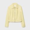 Taillierte Jacke in Lederoptik