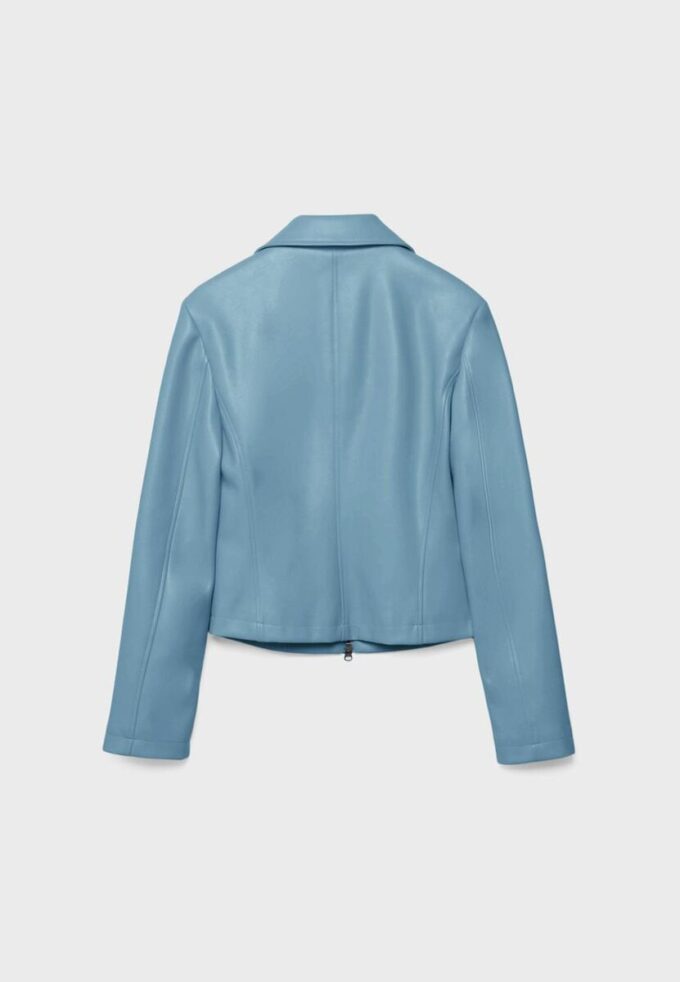 Taillierte Jacke in Lederoptik