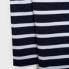 Taillierter gestreifter Strickpullover