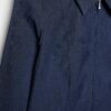 Tailliertes Denim-Hemd aus Bengaline mit doppeltem Reißverschluss Tailliertes Denim-Hemd aus Bengaline mit doppeltem Reißverschluss