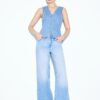 Tailliertes Denim-Oberteil Tailliertes Denim-Oberteil