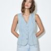 Tailliertes Denim-Oberteil Tailliertes Denim-Oberteil