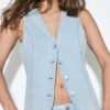 Tailliertes Denim-Oberteil Tailliertes Denim-Oberteil