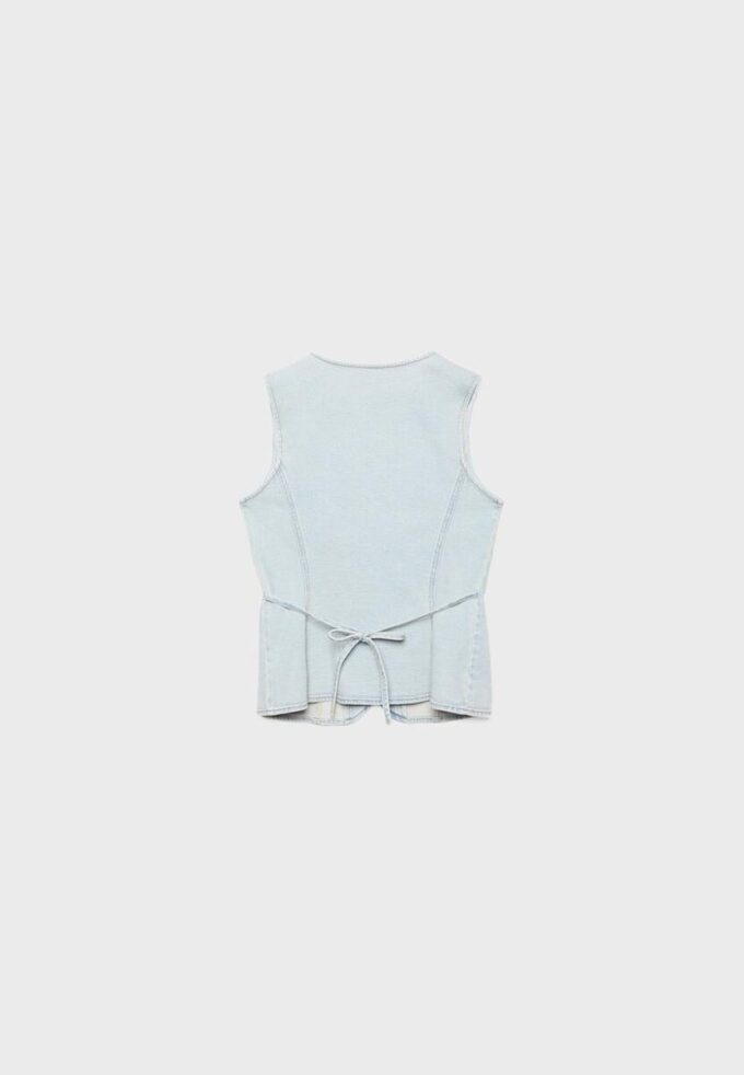 Tailliertes Denim-Oberteil Tailliertes Denim-Oberteil