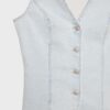 Tailliertes Denim-Oberteil Tailliertes Denim-Oberteil