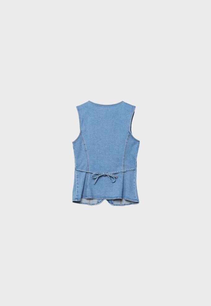 Tailliertes Denim-Oberteil Tailliertes Denim-Oberteil