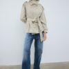 Trenchcoat mit hohem Kragen