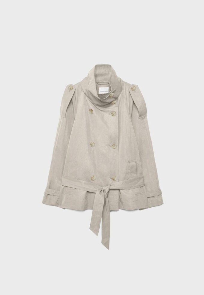Trenchcoat mit hohem Kragen