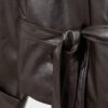 Trenchcoat mit hohem Kragen in Lederoptik