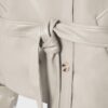 Trenchcoat mit hohem Kragen in Lederoptik
