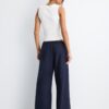 Wide Leg-Hose im Leinen-Look