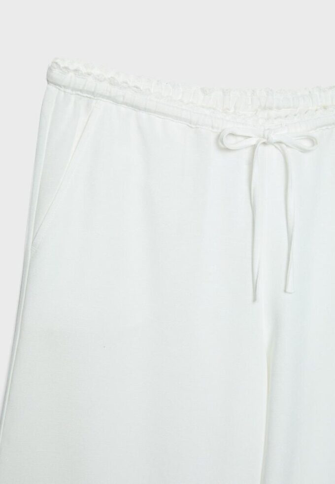 Wide Leg-Hose im Leinen-Look
